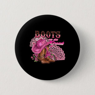 Macaron Rond 5 Cm Bottes Sur Le Terrain Danser Western Cowgirl Count