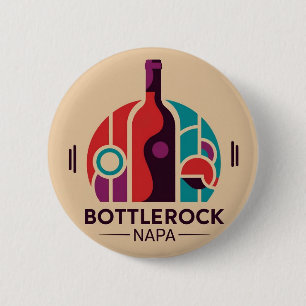 Macaron Rond 5 Cm BottleRock Napa Valley Bouton Inspiré du Festiva