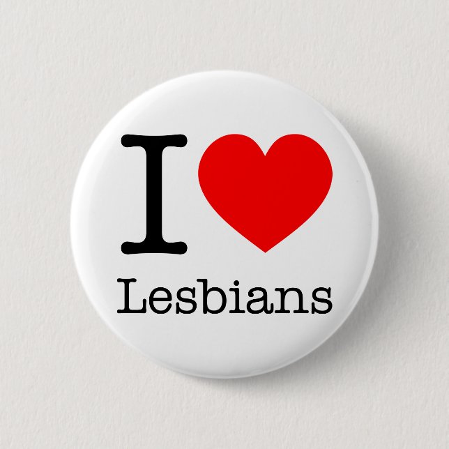 Macaron Rond 5 Cm Botton I Love Lesbians (Devant)