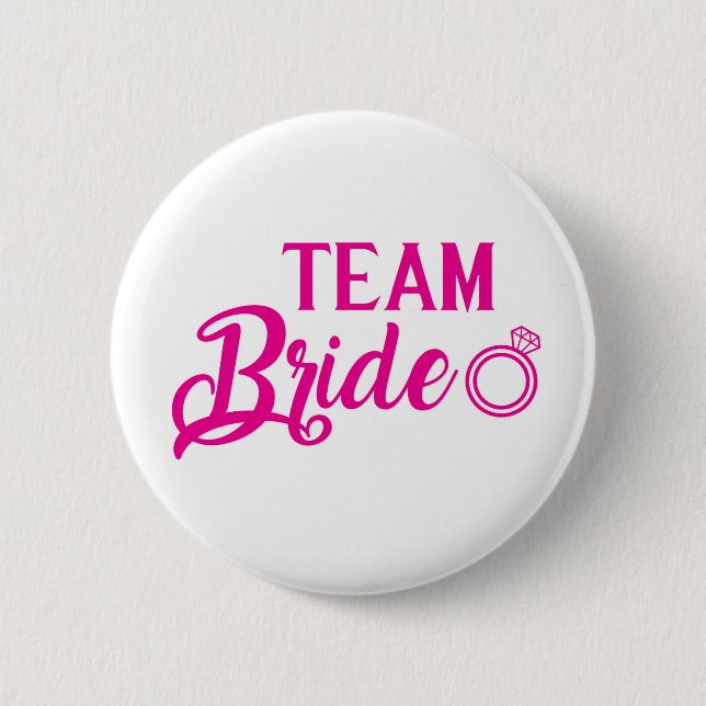 Macaron Rond 5 Cm Botton Team Bride (Devant)