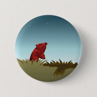 Macaron Rond 5 Cm Bouche d'incendie isolée