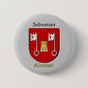 Macaron Rond 5 Cm Bouclier historique Alcazar personnalisé