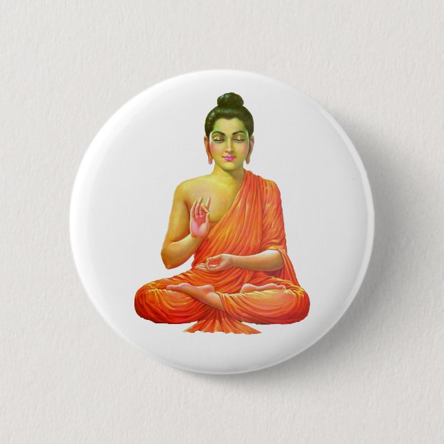 Macaron Rond 5 Cm Bouddha (Devant)