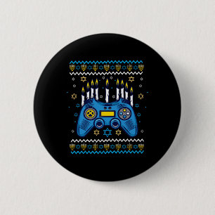 Macaron Rond 5 Cm Bougies de la Menorah de Hanukkah du Manette de je
