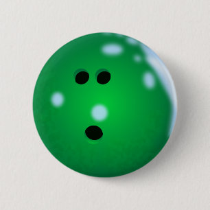 Macaron Rond 5 Cm Boule de Bowling (verte)