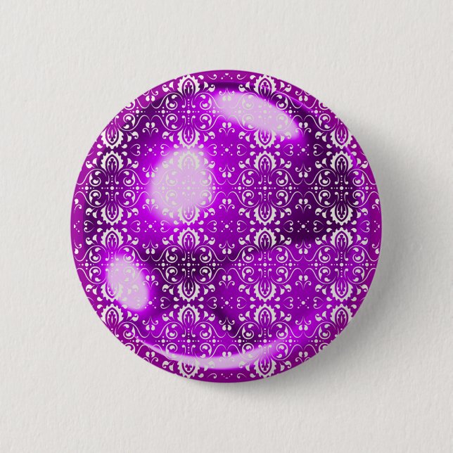 Macaron Rond 5 Cm Boule de métal violet (Devant)