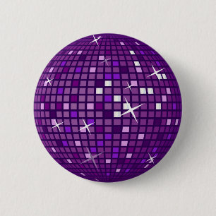 MACARON ROND 5 CM BOULE POURPRE DE DISCO DE MIROIR
