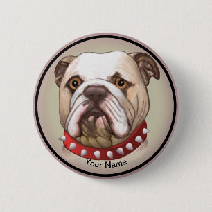 Macaron Rond 5 Cm Bouledogue