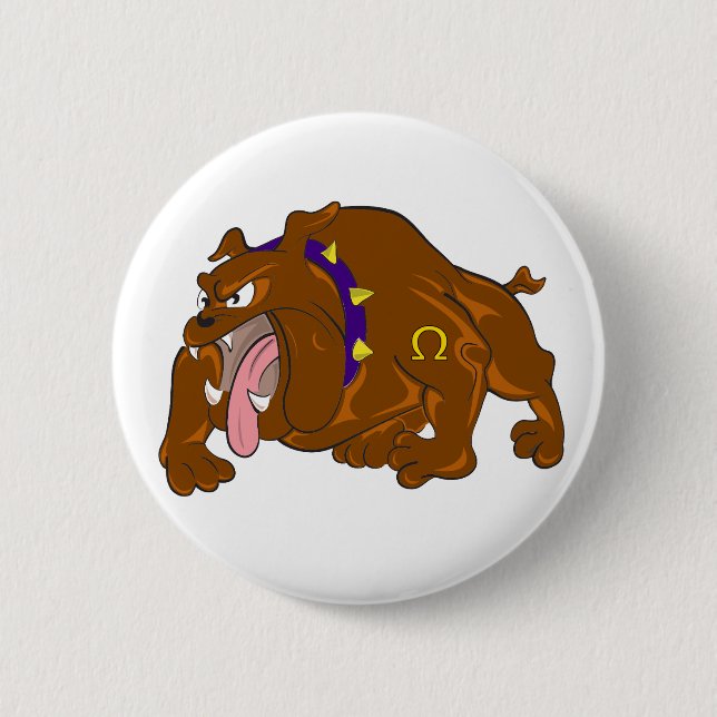 Macaron Rond 5 Cm Bouledogue (Devant)