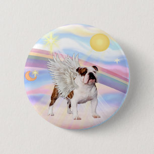 Macaron Rond 5 Cm Bouledogue Anglais