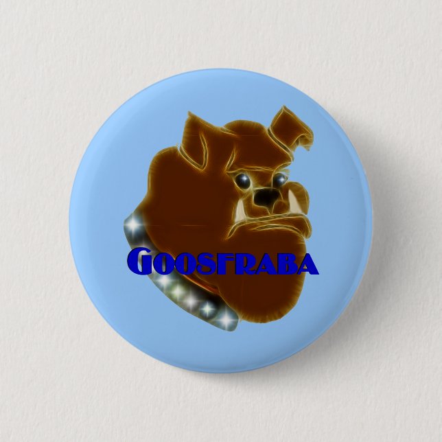 Macaron Rond 5 Cm Bouledogue de Goosfraba (Devant)