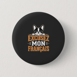 Macaron Rond 5 Cm Bouledogue Français Excusez Mon Franais Design