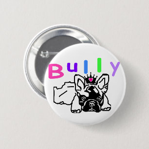 Macaron Rond 5 Cm Bouledogue français French Bulldog