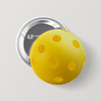 Macaron Rond 5 Cm Boules de Pickleball - Bouton de Pickleball Jaune
