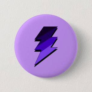 Macaron Rond 5 Cm Boulon de tonnerre pourpre de foudre