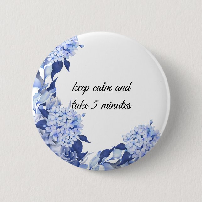 Macaron Rond 5 Cm Bouquet floral blooming garden (Devant)