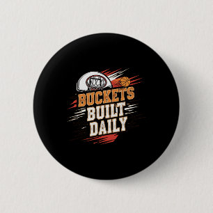 Macaron Rond 5 Cm Bouquets construits quotidiennement Basketball Mot