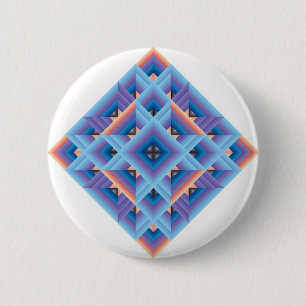 Macaron Rond 5 Cm Bouteille de diamant en bleu et violet