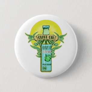 Macaron Rond 5 Cm Bouteille d'huile d'olive
