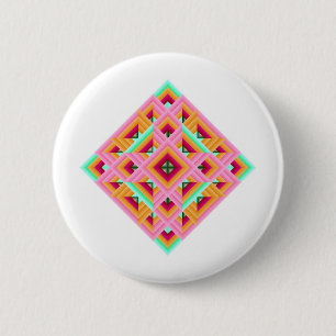Macaron Rond 5 Cm Bouteille Diamond en rose et vert