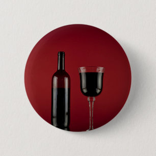 Macaron Rond 5 Cm Bouteille en verre de vin rouge
