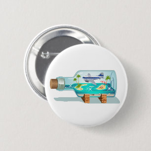 Macaron Rond 5 Cm Bouteille souvenir de dessin