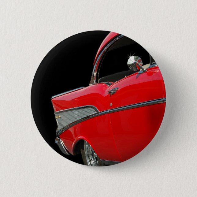 Macaron Rond 5 Cm Bouton 1957 de Chevy (Devant)