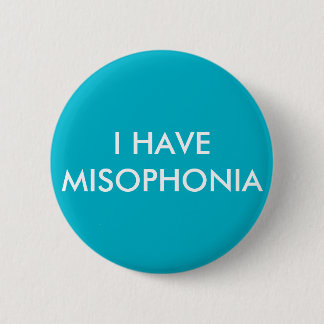Macaron Rond 5 Cm Bouton 1 de Misophonia - Teal