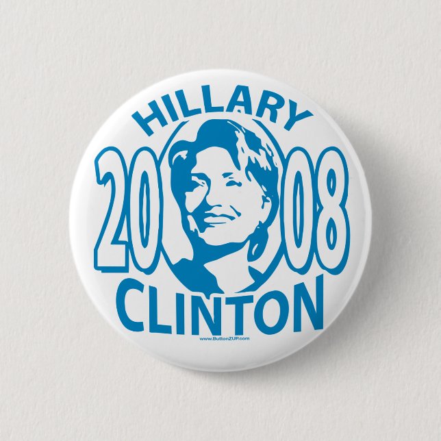 Macaron Rond 5 Cm Bouton 2008 de Hillary Clinton (Devant)
