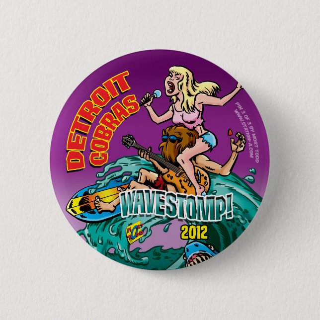 MACARON ROND 5 CM BOUTON 2012 DE COBRAS DE WAVESTOMP DETROIT (Devant)