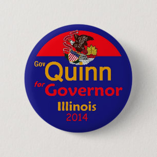Macaron Rond 5 Cm Bouton 2014 de QUINN l'Illinois
