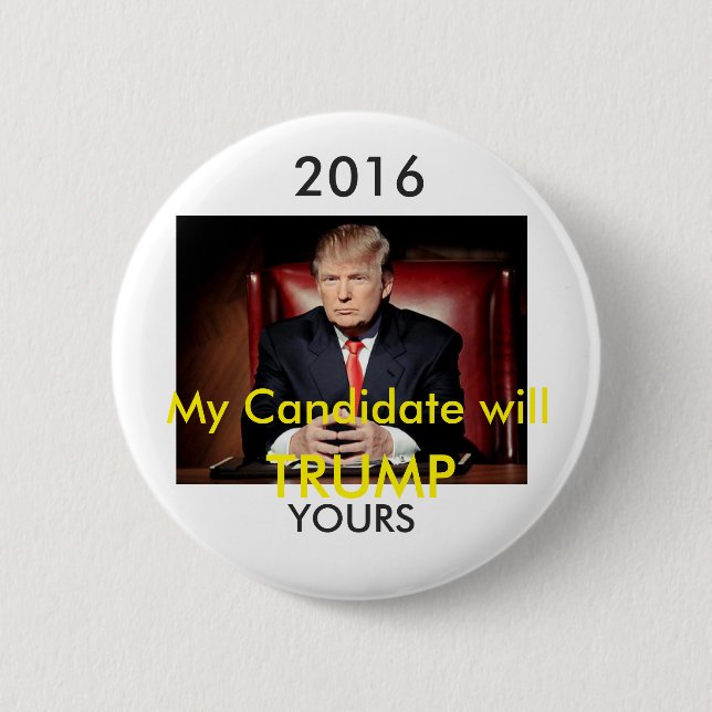 Macaron Rond 5 Cm Bouton 2016 de Donald Trump Pinback (Devant)