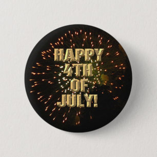 Macaron Rond 5 Cm Bouton 4 juillet Fireworks 4