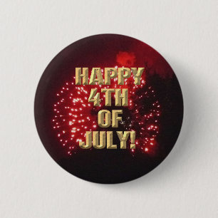 Macaron Rond 5 Cm Bouton 4 juillet Fireworks 7