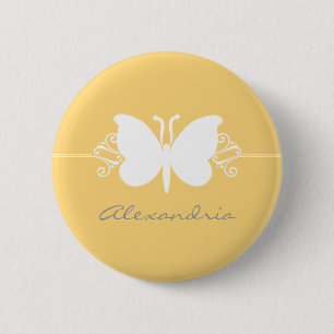 Macaron Rond 5 Cm Bouton à billes jaunes molles