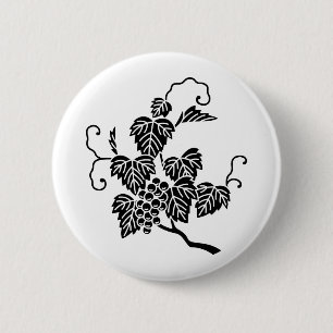Macaron Rond 5 Cm Bouton à revers de branche de raisin