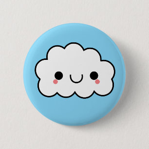 Macaron Rond 5 Cm Bouton adorable de nuage de Kawaii