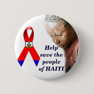 Macaron Rond 5 Cm Bouton Aide Haïti_
