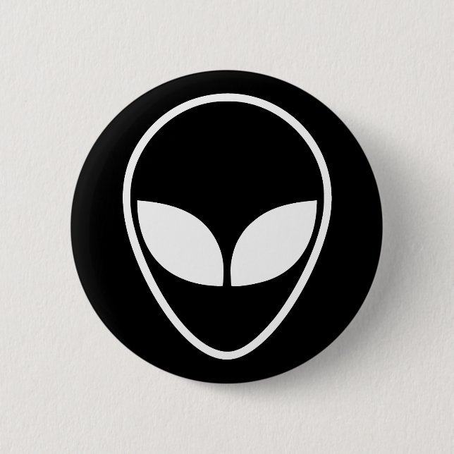 Macaron Rond 5 Cm Bouton Alien, geek (Devant)