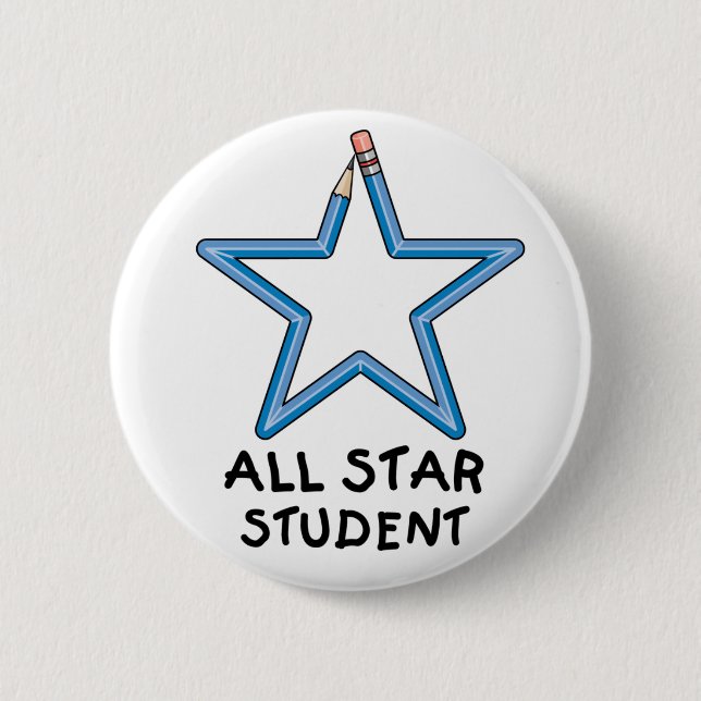 Macaron Rond 5 Cm Bouton All Star Student (Devant)