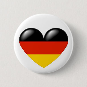 Macaron Rond 5 Cm Bouton allemand de coeur - Deutsche Herz