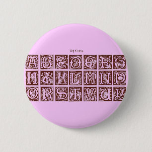 Macaron Rond 5 Cm Bouton Alphabet