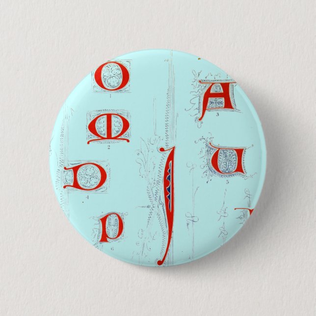 Macaron Rond 5 Cm Bouton Alphabet (Devant)