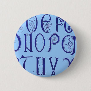 Macaron Rond 5 Cm Bouton Alphabet