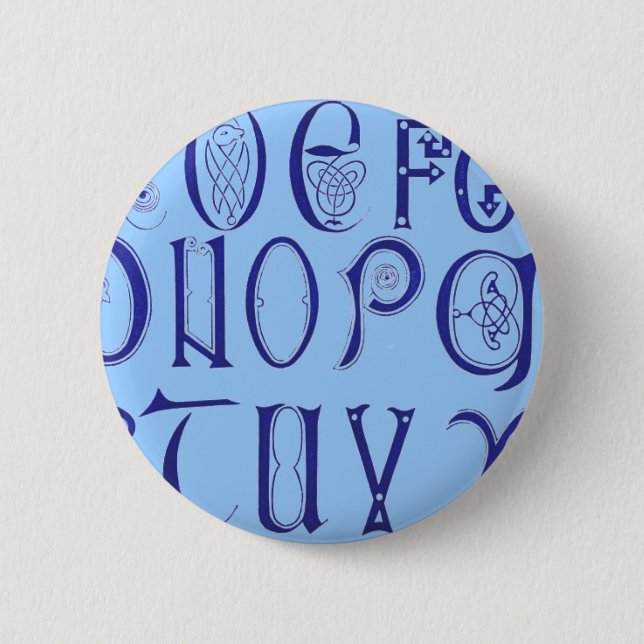 Macaron Rond 5 Cm Bouton Alphabet (Devant)