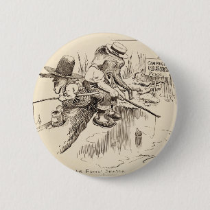Macaron Rond 5 Cm Bouton américain vintage