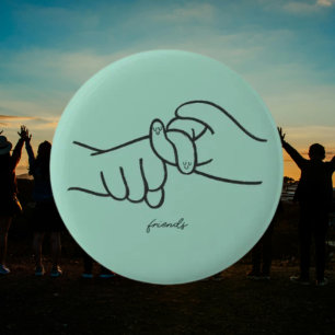 Macaron Rond 5 Cm Bouton Amis ASL - Petit signe, Gros sens