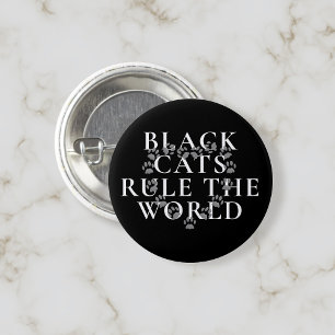 Macaron Rond 5 Cm Bouton Amoureux des chats Mondial pour les Chats N