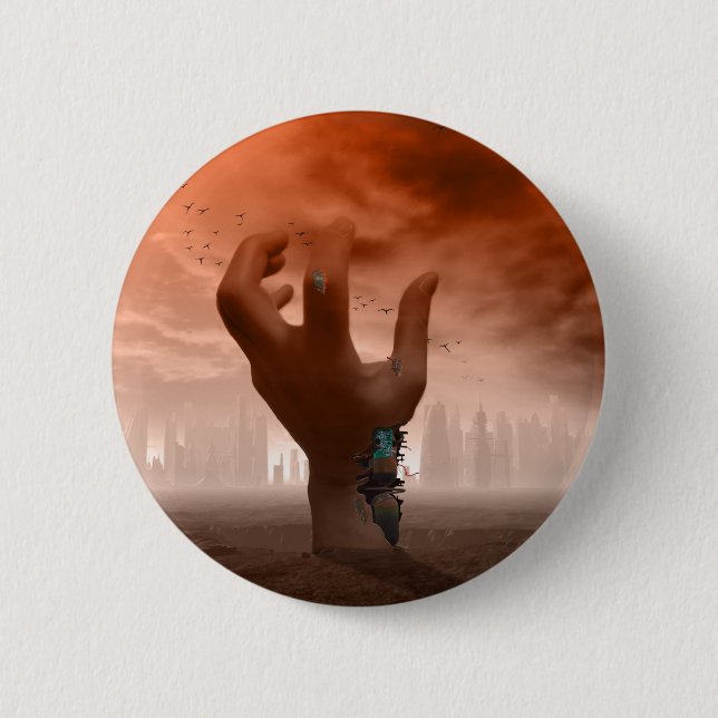 Macaron Rond 5 Cm Bouton Android Revolt (Devant)