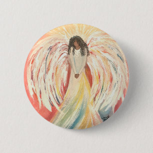 Macaron Rond 5 Cm Bouton Angel de prière